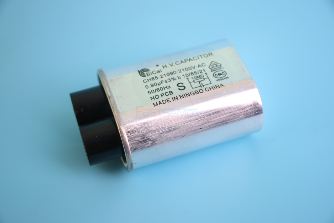 Конденсатор высоковольтный  0.90µFx2100V контакты 2x3xRAST6.3