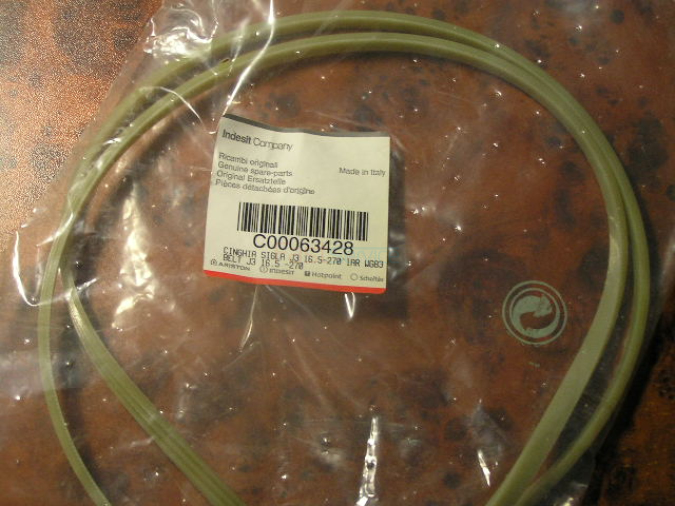 C00063428 Ремень 1192 J3 EL Полиуретан СМА Ariston Indesit / Bosch Siemens